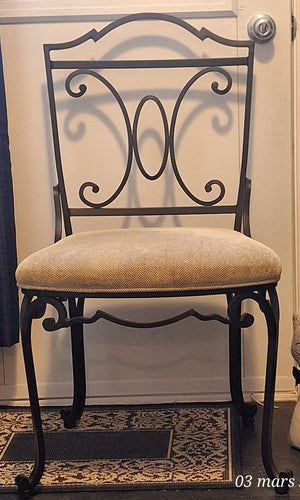 Vintage wrought iron side chair