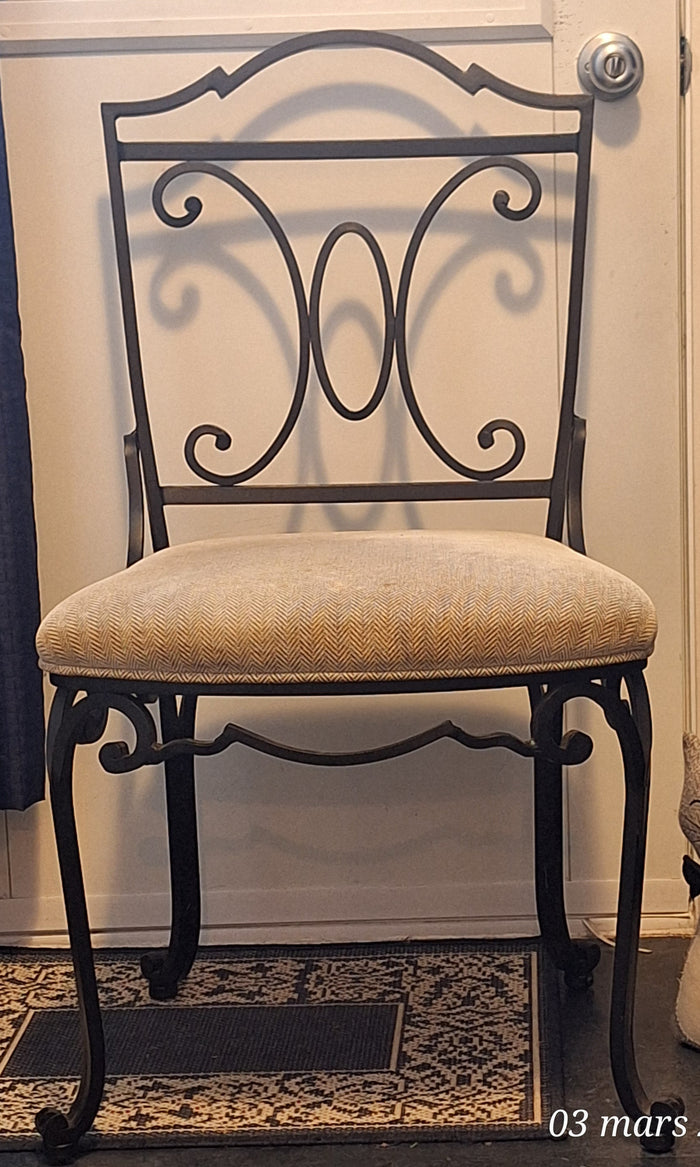 Vintage wrought iron side chair