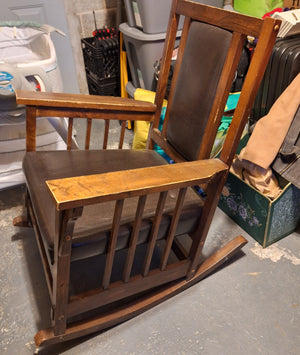Antique solid wood rocking chair