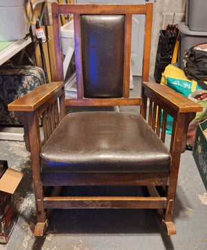 Antique solid wood rocking chair