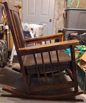 Antique solid wood rocking chair