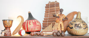 African/Caribbean percussion & wind instrument lot