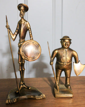 Vintage brass Don Quixote and Sancho Panza