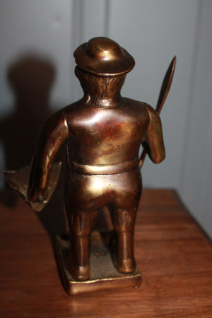 Vintage brass Don Quixote and Sancho Panza