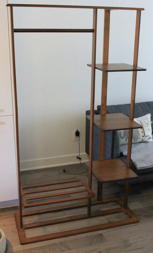 Bamboo garment rack and shelving