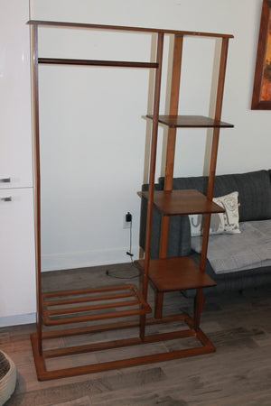 Bamboo garment rack and shelving