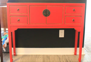 Vintage Oriental console table