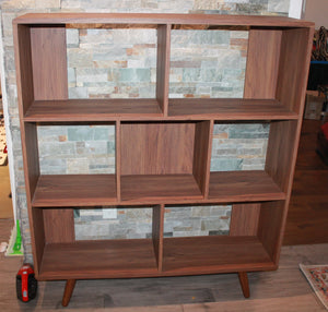 Three-tiered MCM bookshelves