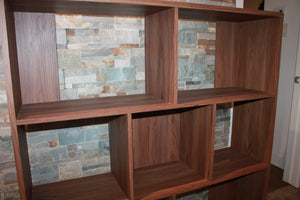 Three-tiered MCM bookshelves