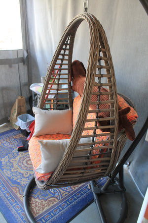 Woven egg swing chair
