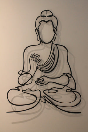 Zen Buddha sheet metal wall art