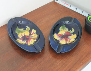 Pair of vintage Moorcroft ashtrays