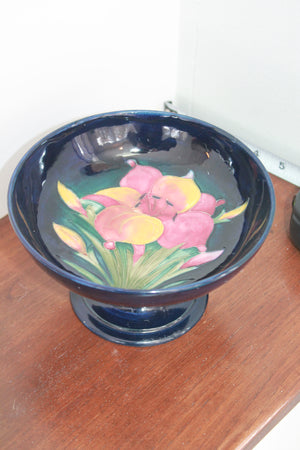 Vintage Moorcraft stemmed bowl