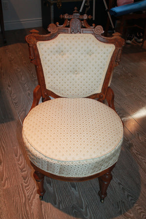 Antique Victorian armless chair