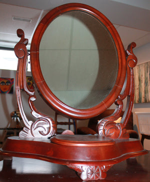 Antique Victorian tilt mirror vanity