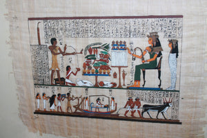 Hand-painted Egyptian papyrus art