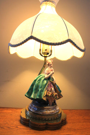 Vintage Victorian porcelain lamp