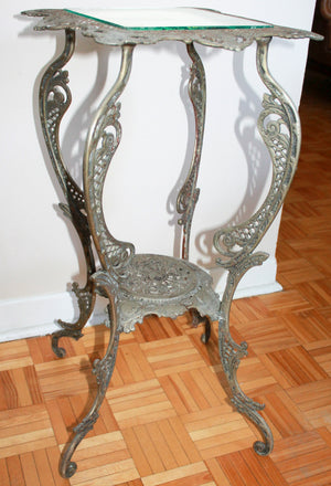 Vintage Victorian brass accent table