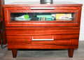 Mid-Century Modern glass-drawer night stand