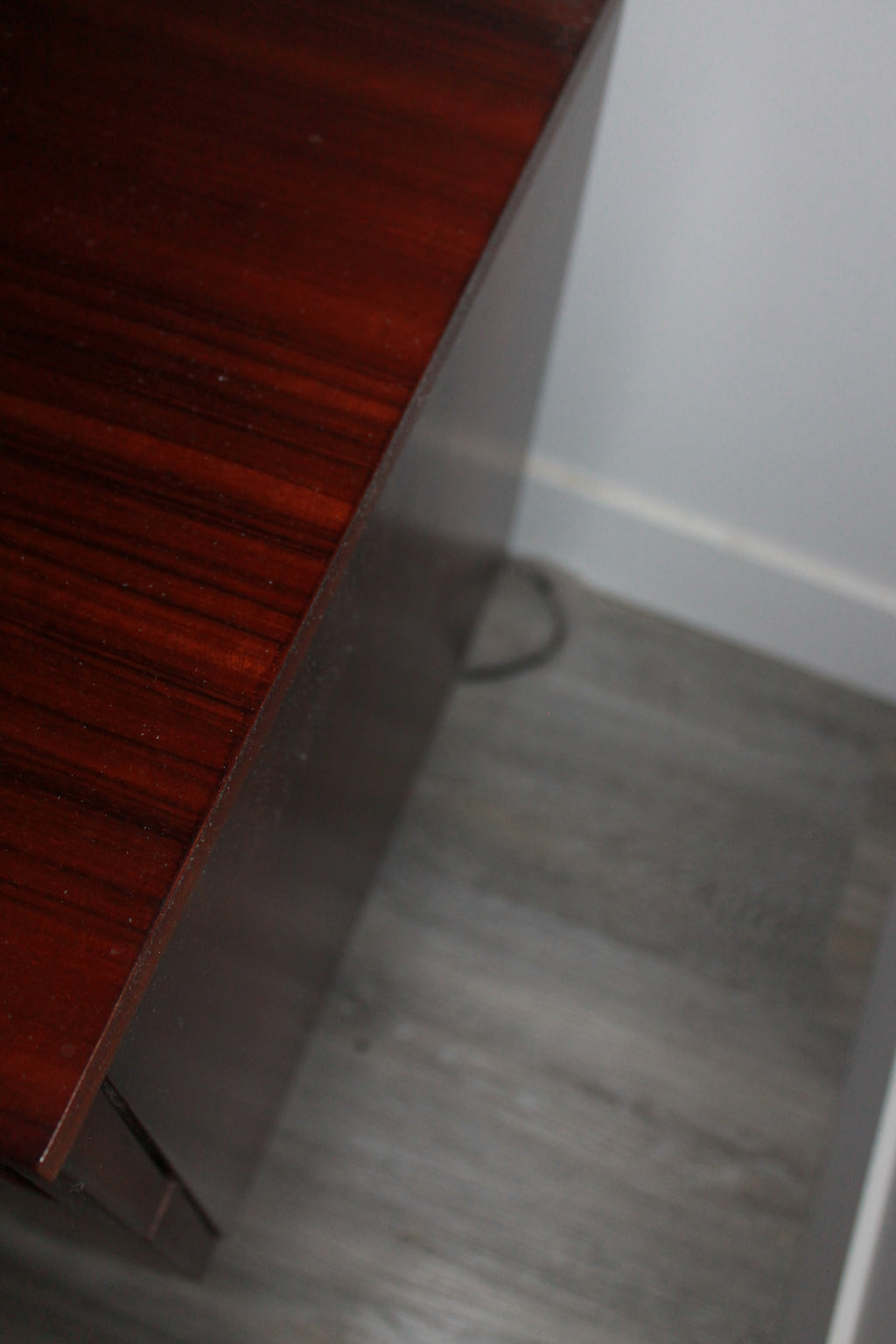 Mid-Century Modern glass-drawer night stand