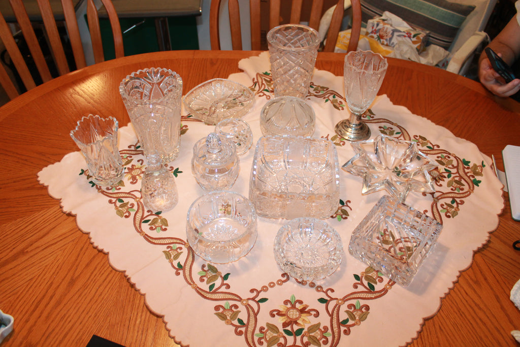 Heavy leaded crystal lot