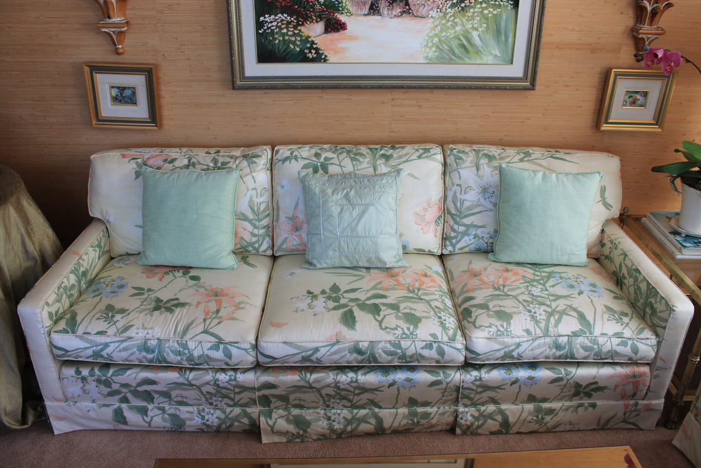 Floral Print Full-Length Sofa
