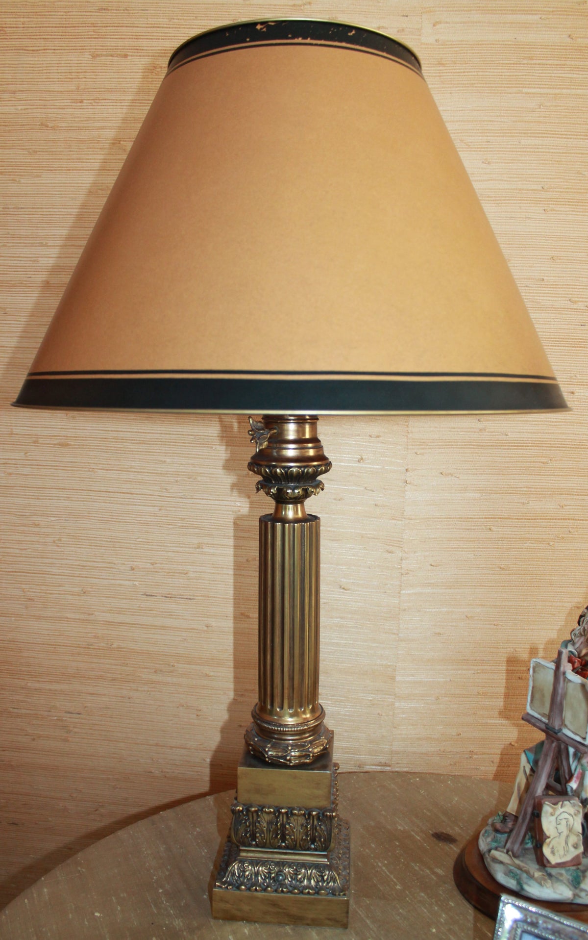 Vintage Corinthian Brass Table Lamp