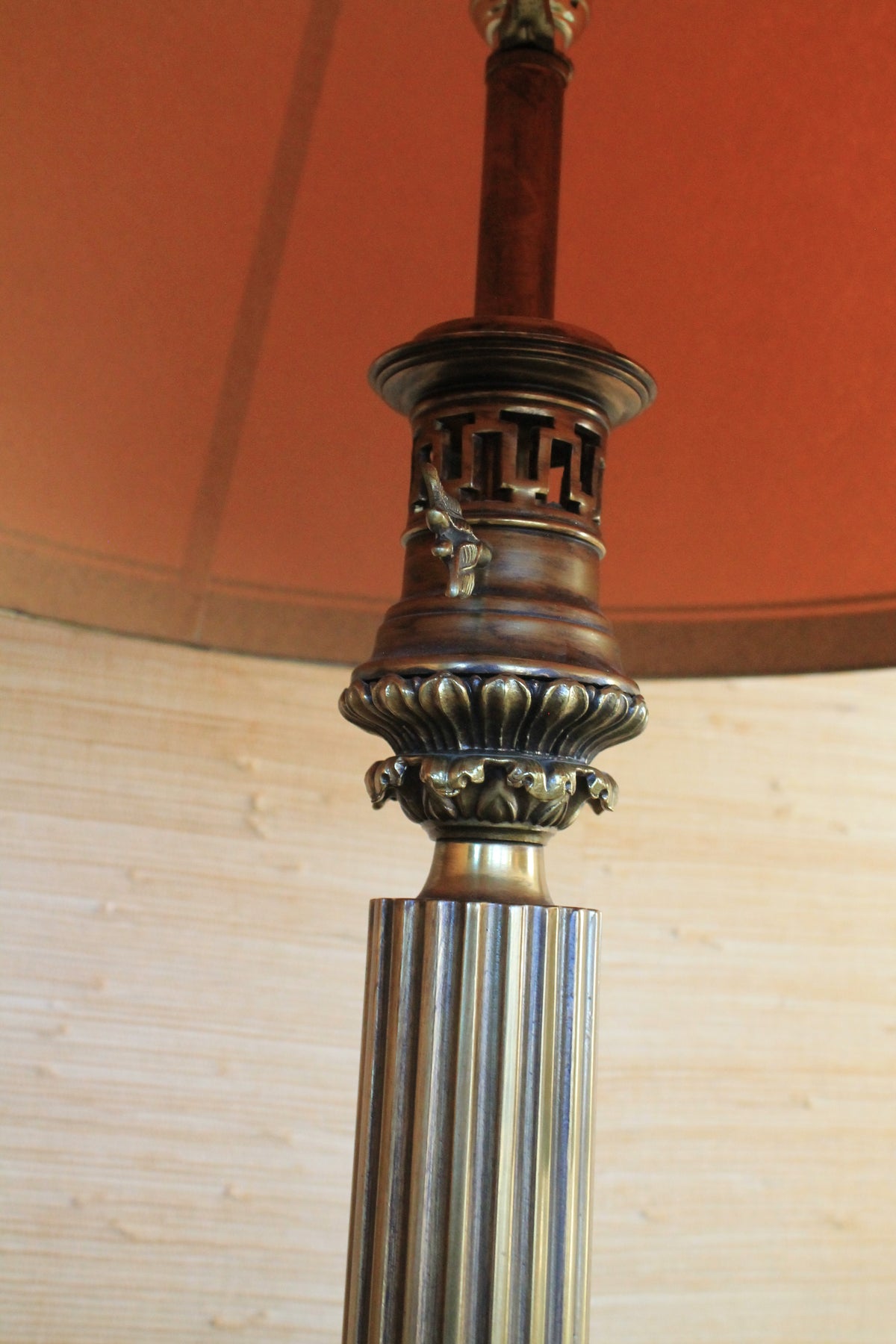 Vintage Corinthian Brass Table Lamp