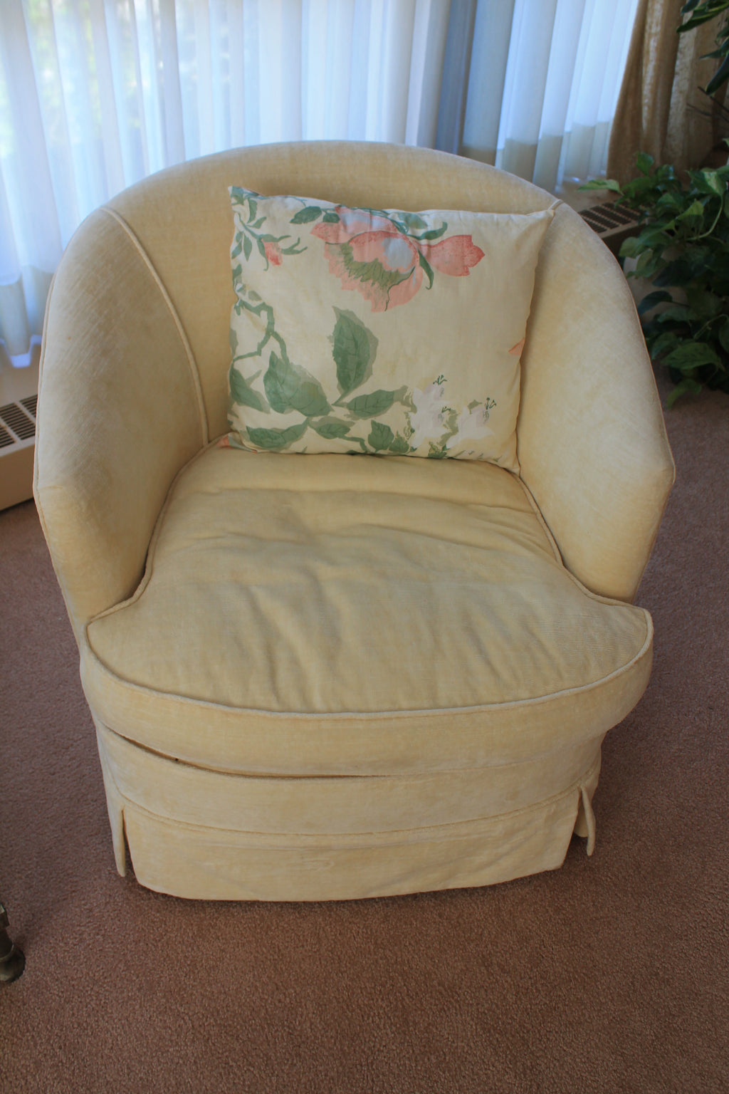 Upholstered Barrel Armchair #2