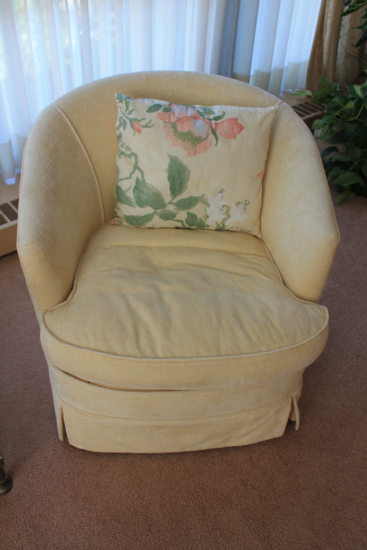 Upholstered Barrel Armchair #2