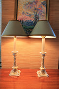 Pair of Vintage White Table Lamps