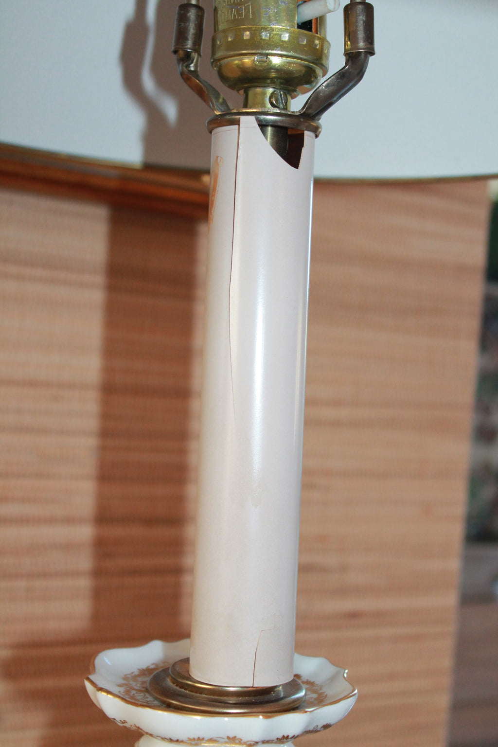 Pair of Vintage White Table Lamps