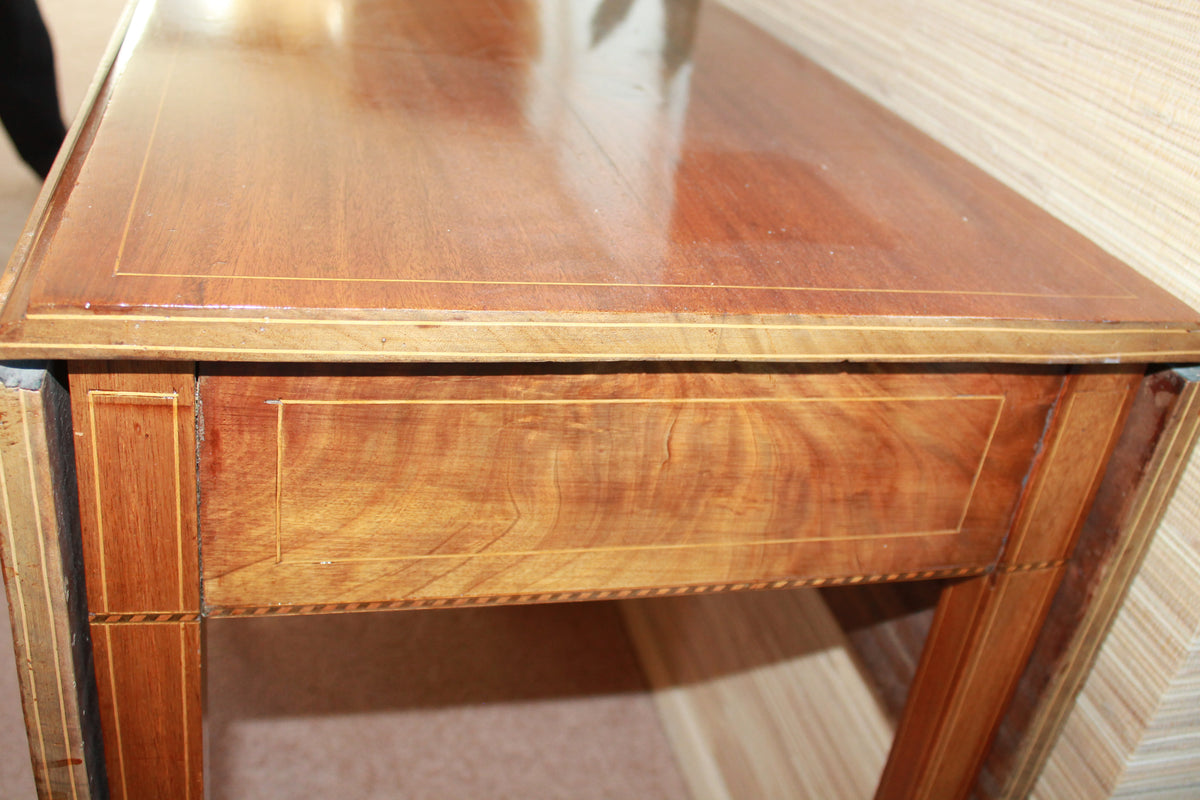 Vintage Solid Hardwood Drop-Leaf Table