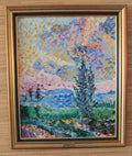 Framed Oil Painting (Repro of 'Pink Cloud'?)
