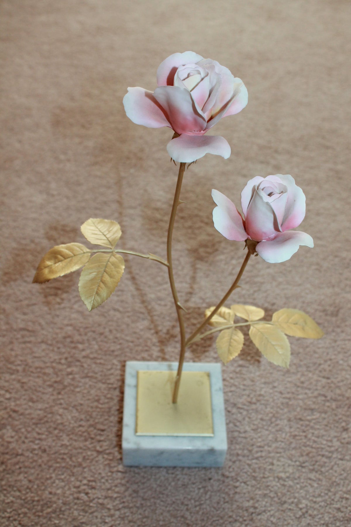 Vintage Porcelain and Gilded Flower
