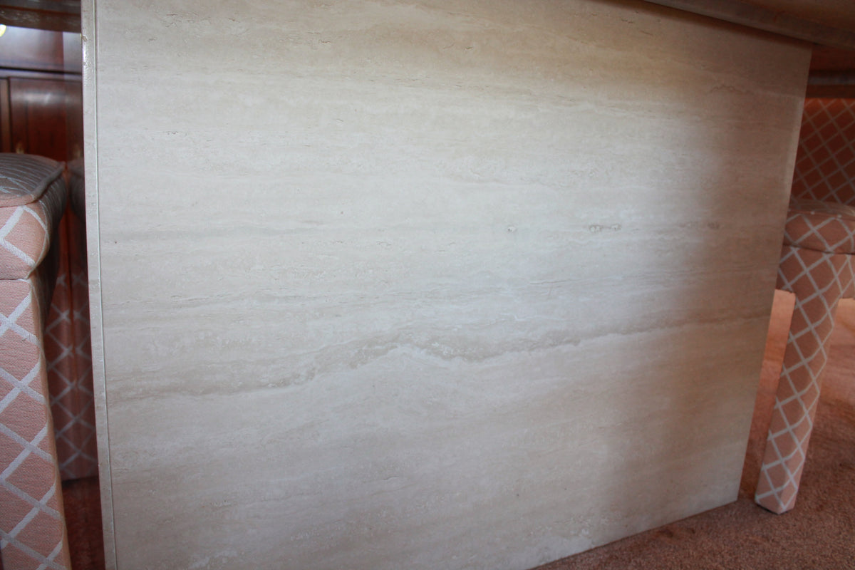 Solid Travertine Dining Set