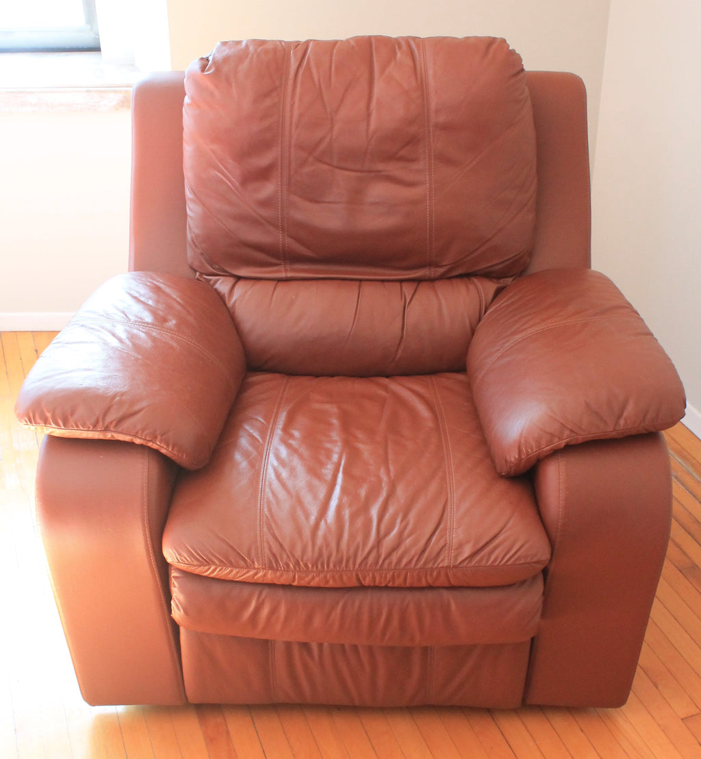 Soft Leather Reclining Armchair
