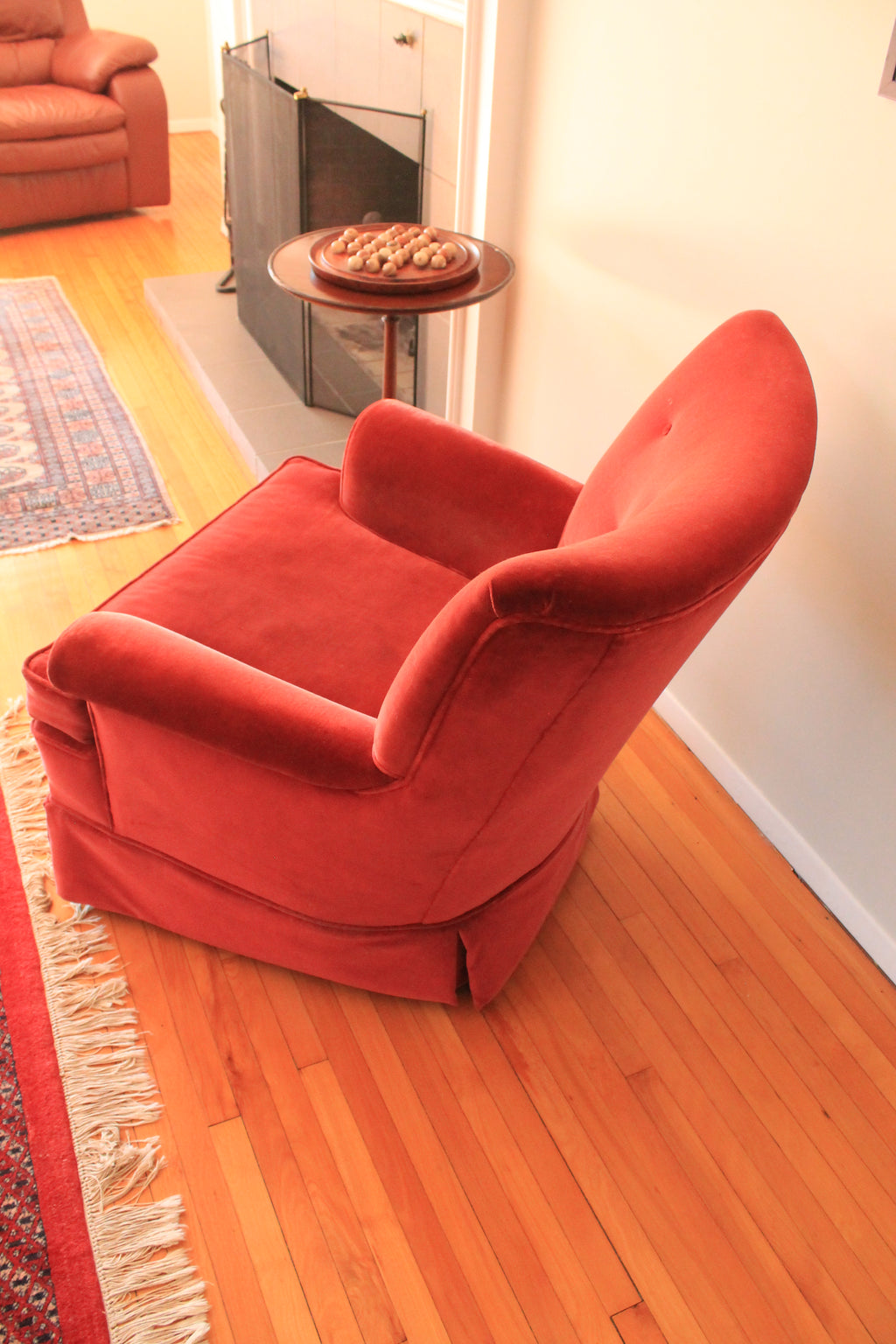 Red Button-backed Armchair