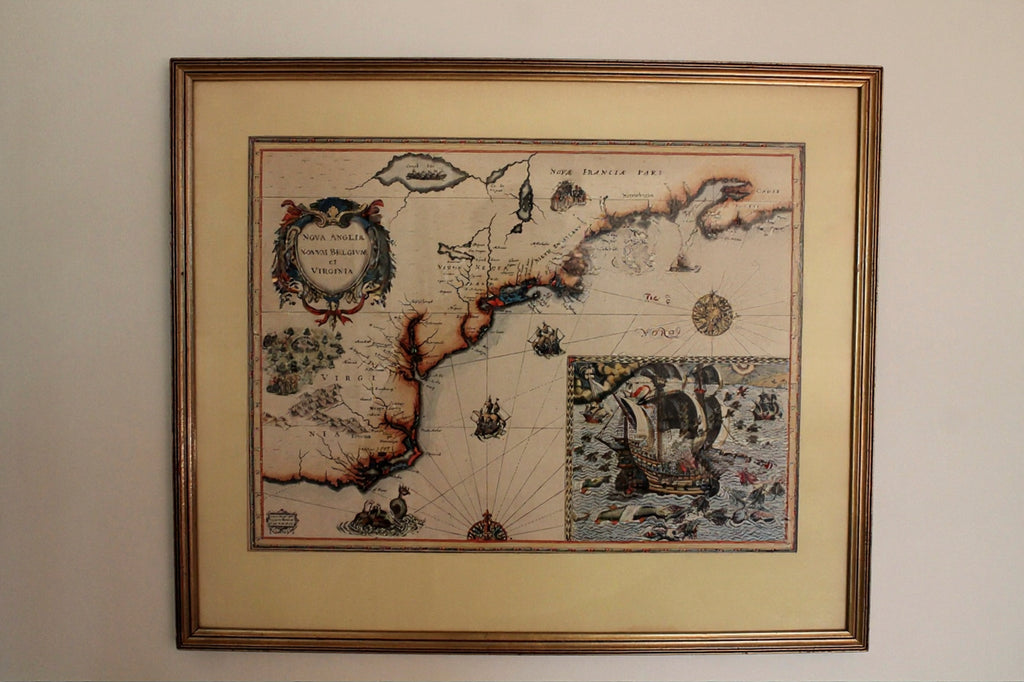Nova Anglia et al Framed Map