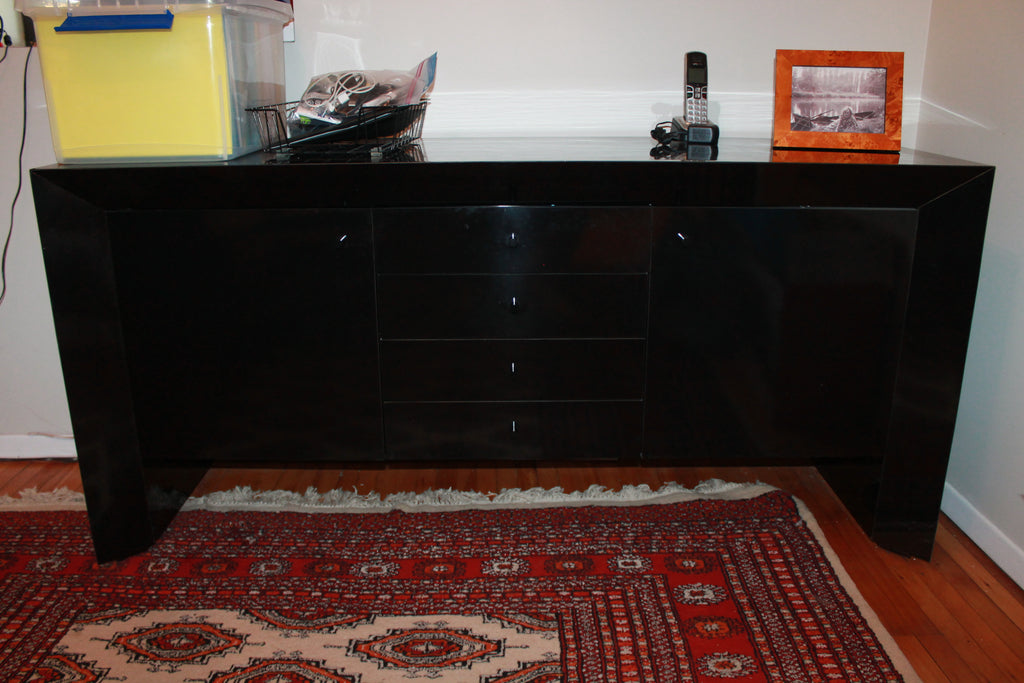 Black Lacquer Credenza