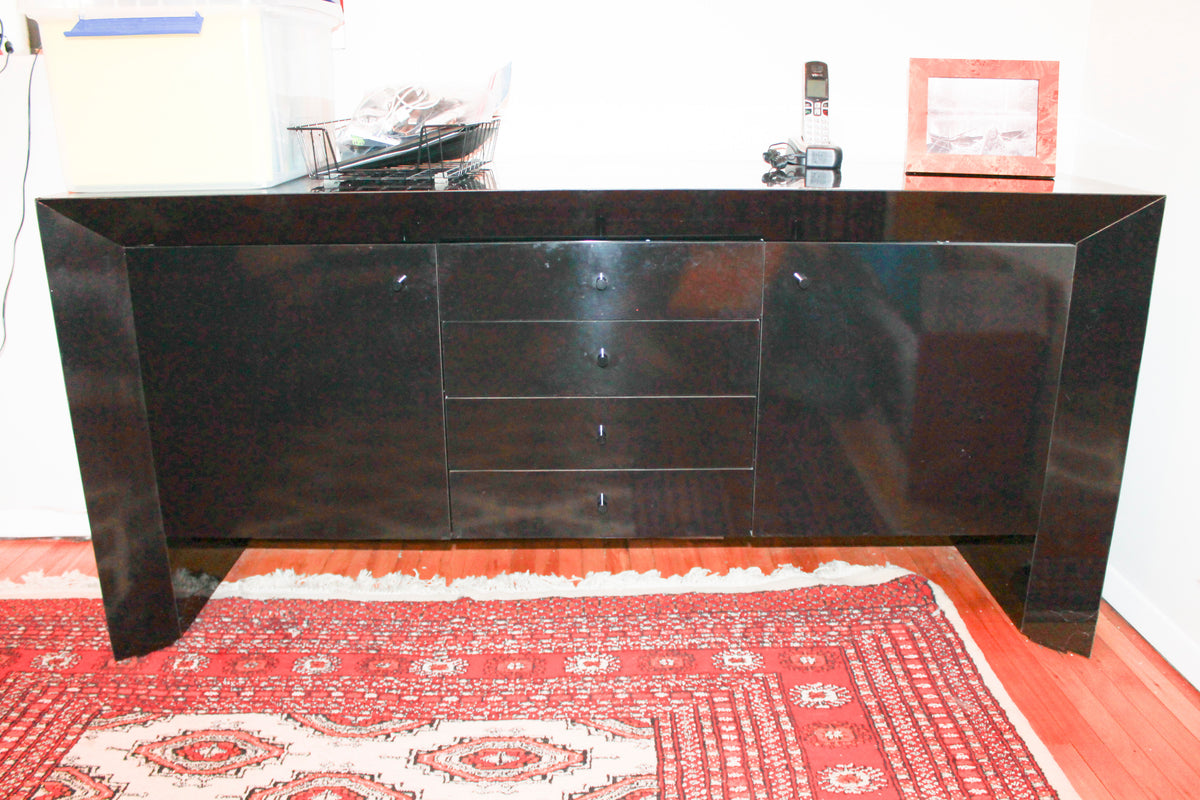Black Lacquer Credenza