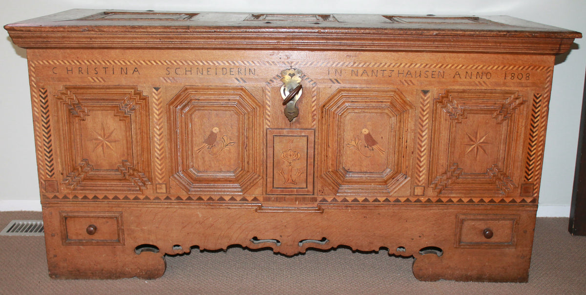 Vintage German Hardwood Truhe