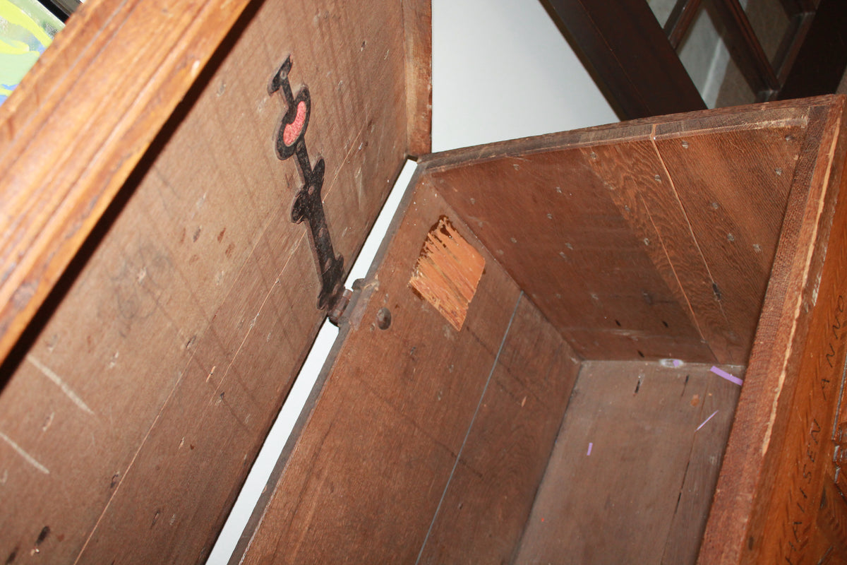 Vintage German Hardwood Truhe