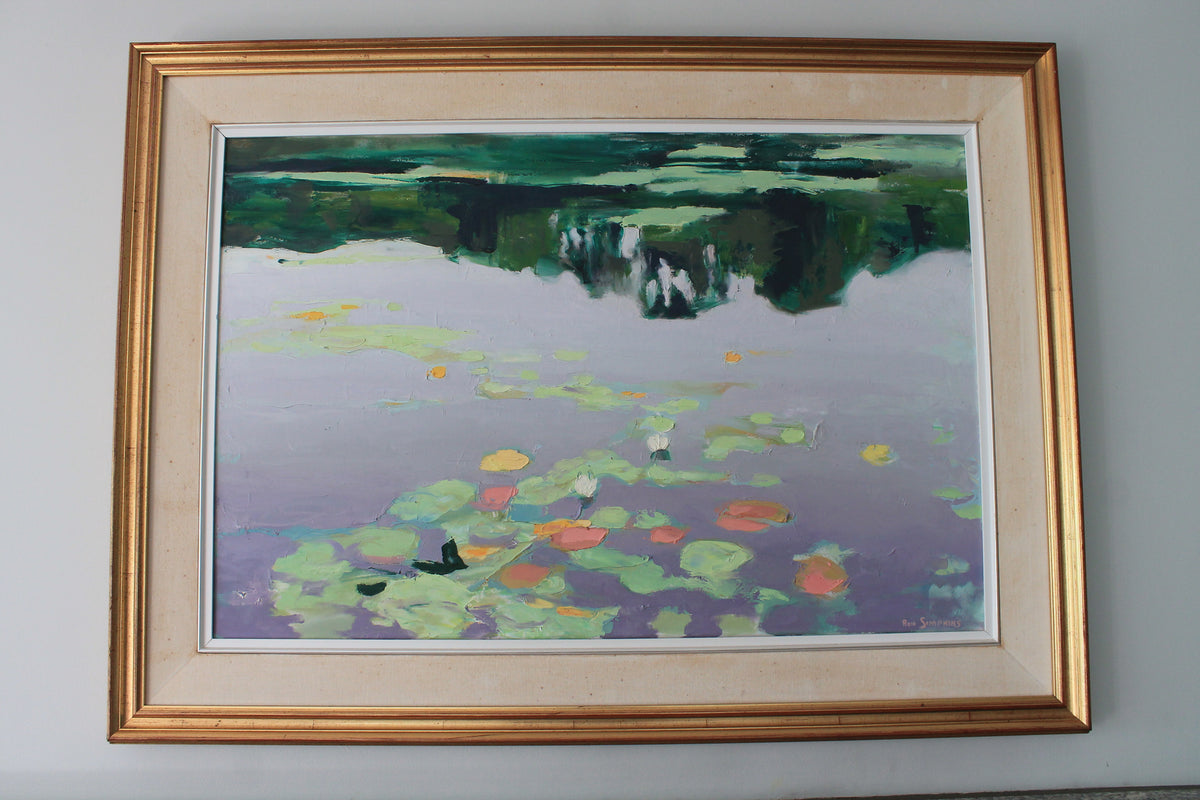 Ron Simpkins "Water Lilies, Blue Water" Original