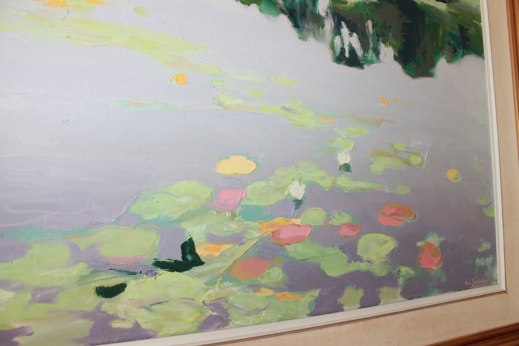 Ron Simpkins "Water Lilies, Blue Water" Original