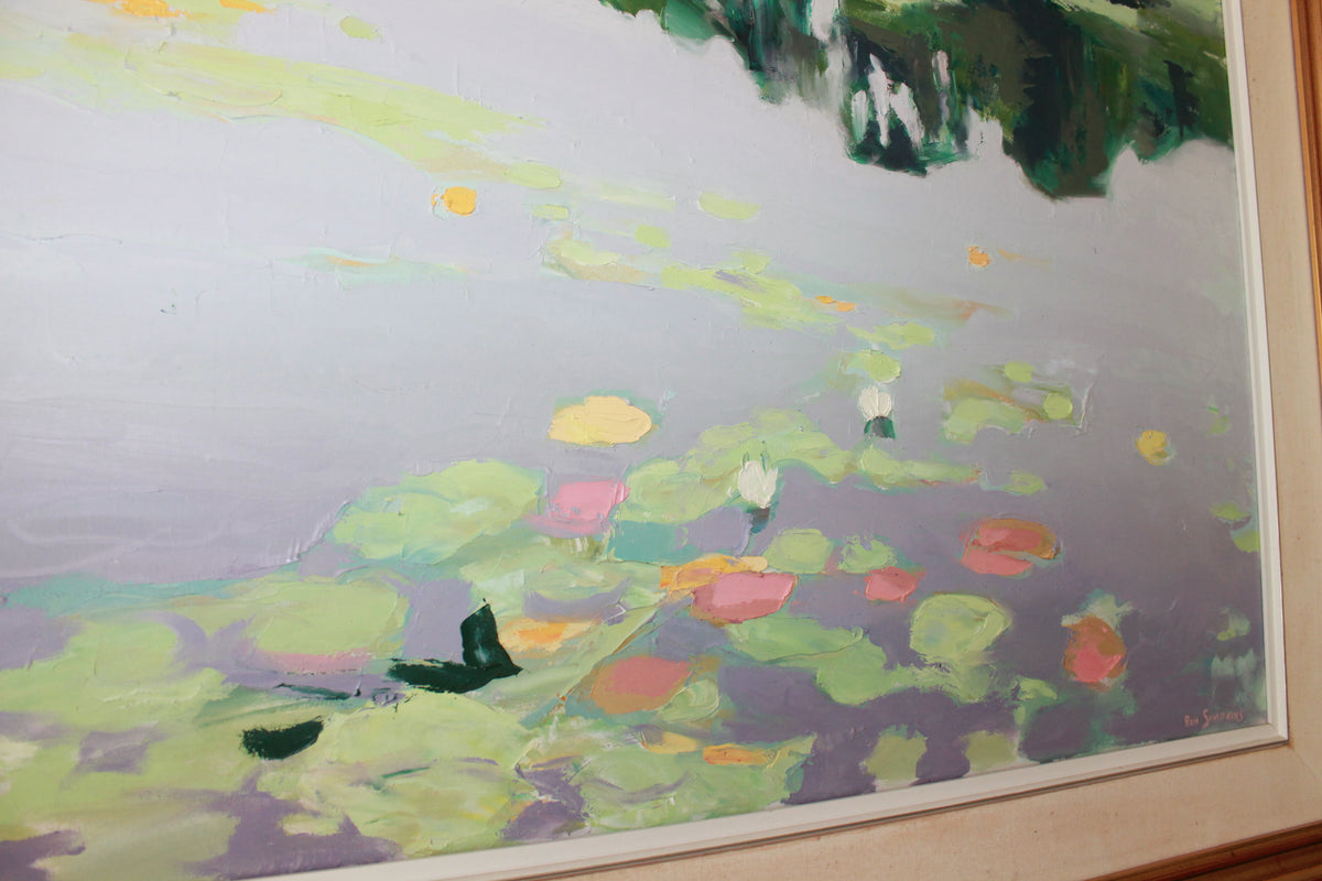 Ron Simpkins "Water Lilies, Blue Water" Original