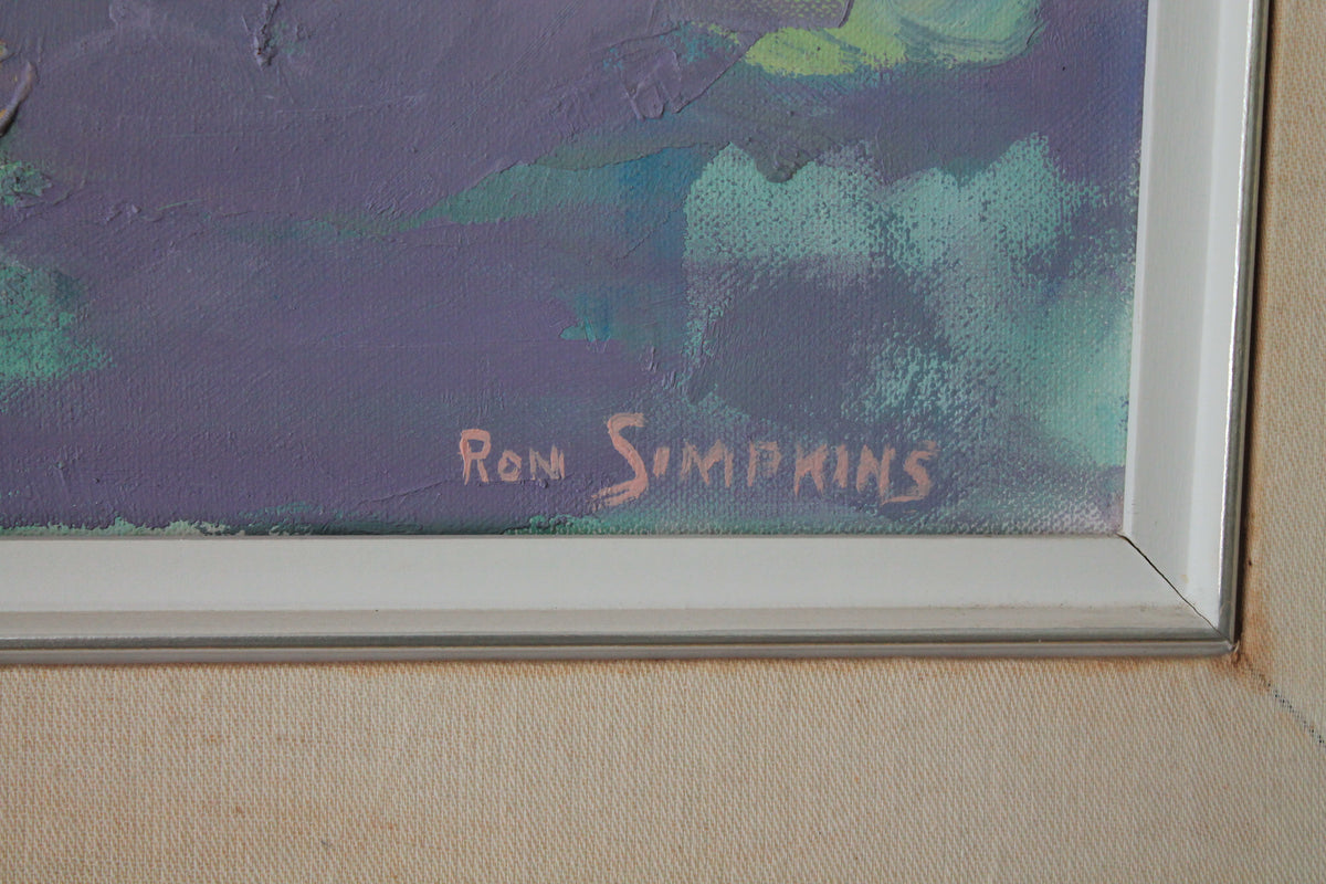Ron Simpkins "Water Lilies, Blue Water" Original