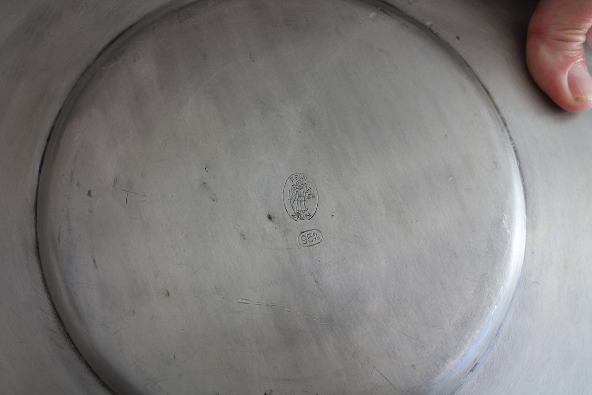 Set of 8 Fein Zinn Pewter Service Plates