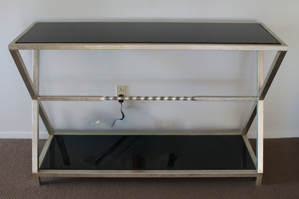 Thick Polished Granite Console Table