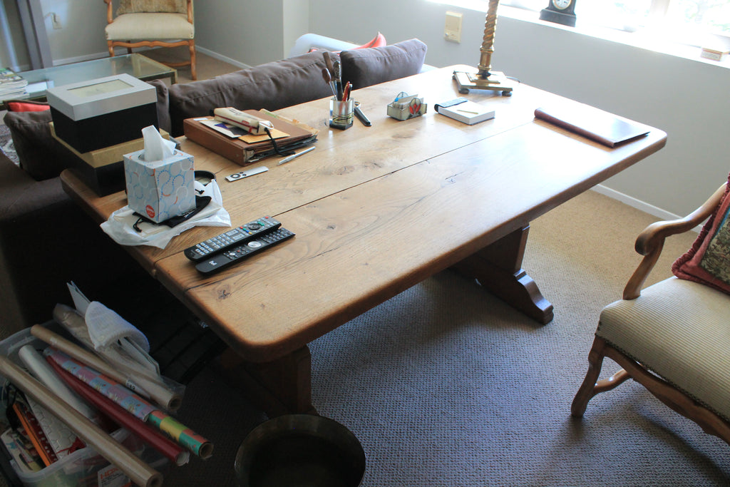 Vintage Hand-made Desk with Drawer